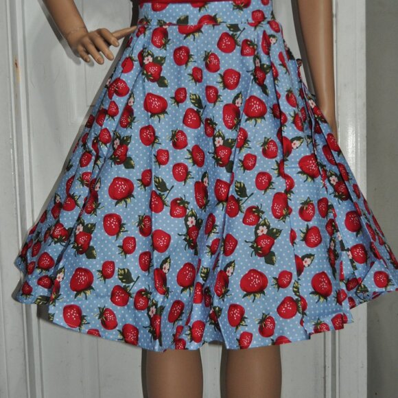 50's Retro Vintage Full Circle Skirt Women's Cocktail Party A-Line Skirt - Picture 5 of 9